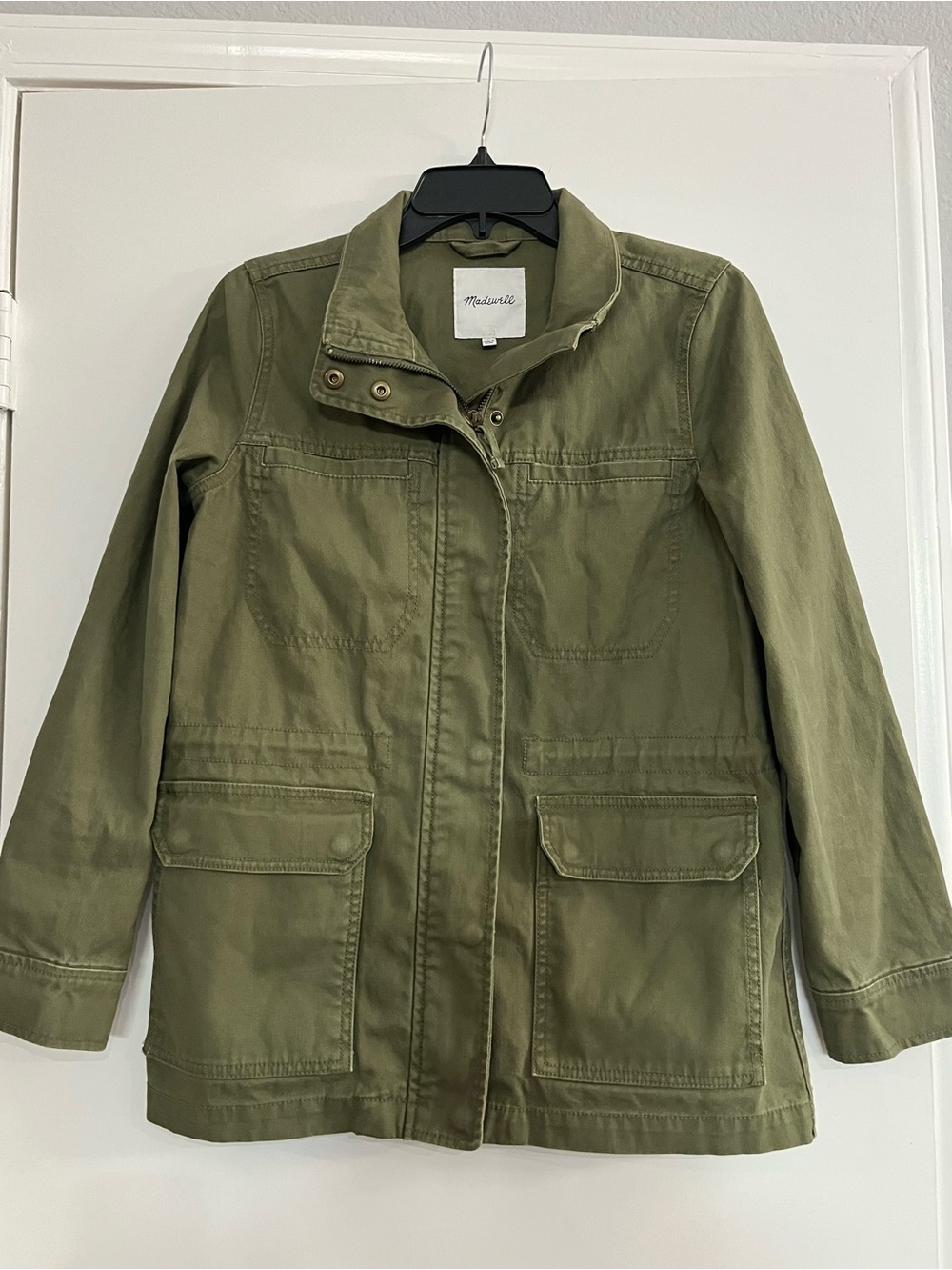 Madewell Olive Green Surplus Utility Jacket Womens XS Full Zip Military Field